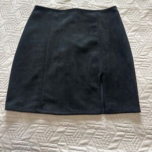 Windsor Black Mini Skirt with Front Slit